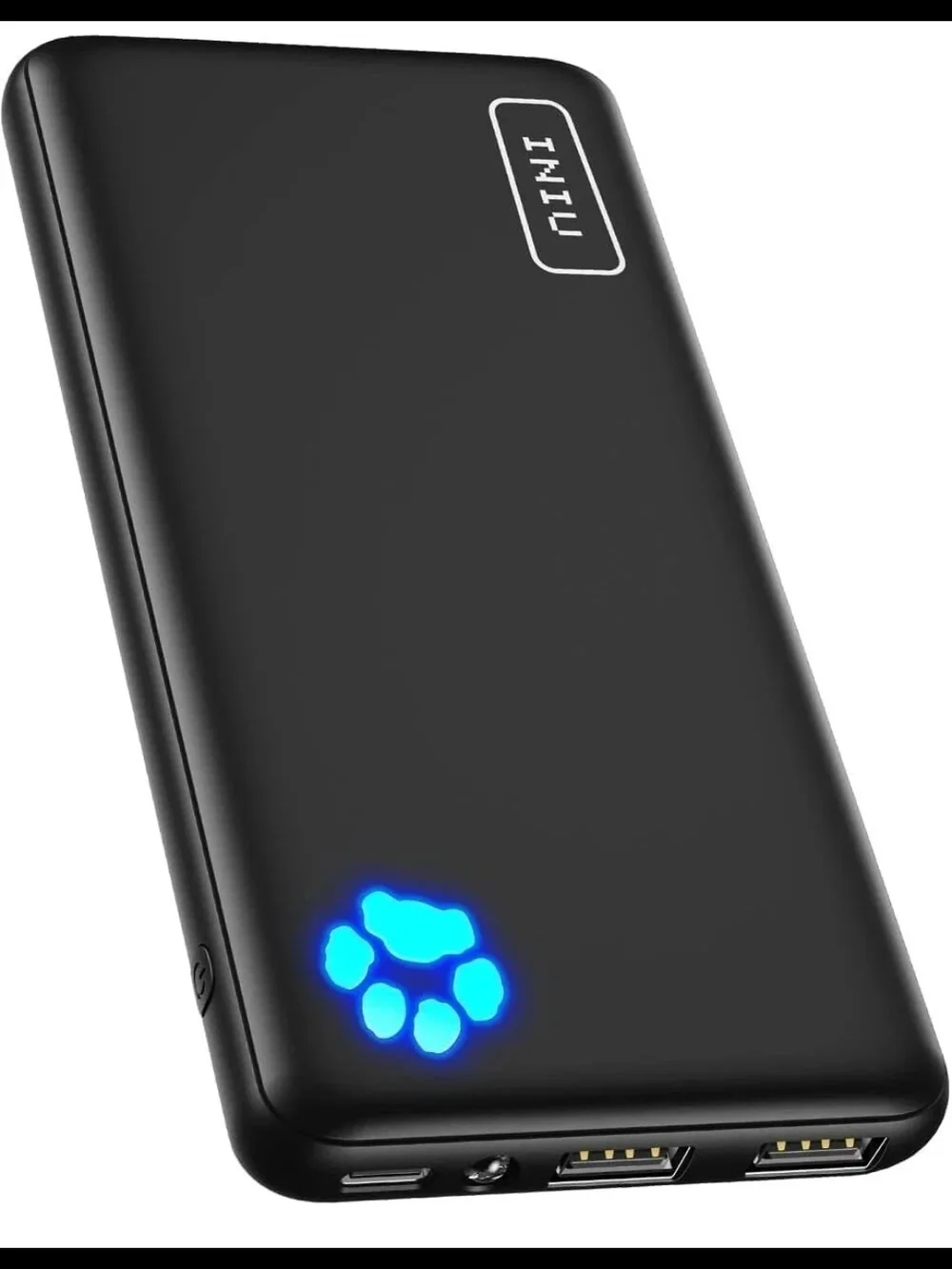 Black Portable Power Bank Charger - 10000mAh
